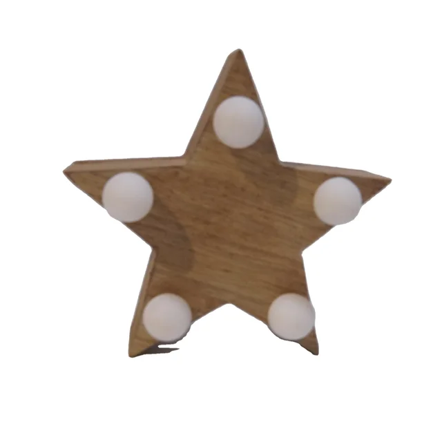 Nautical Style Wooden Christmas Tree Ornaments Laser Crafted Art Plywood Decorations with LED Star Sign Letters Love Gift Theme