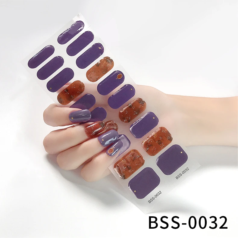 Beautysticker Wholesale Semi Cured Gel Nail Strip Stickers Nontoxic