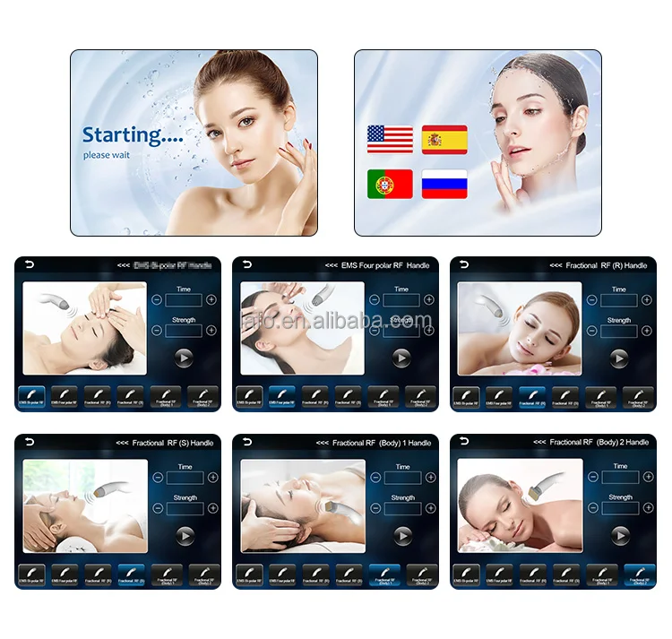 2 in 1 RF Wrinkle Remover Stretch Mark Removal Device Body Face Lift Skin Rejuvenation Rf Machine