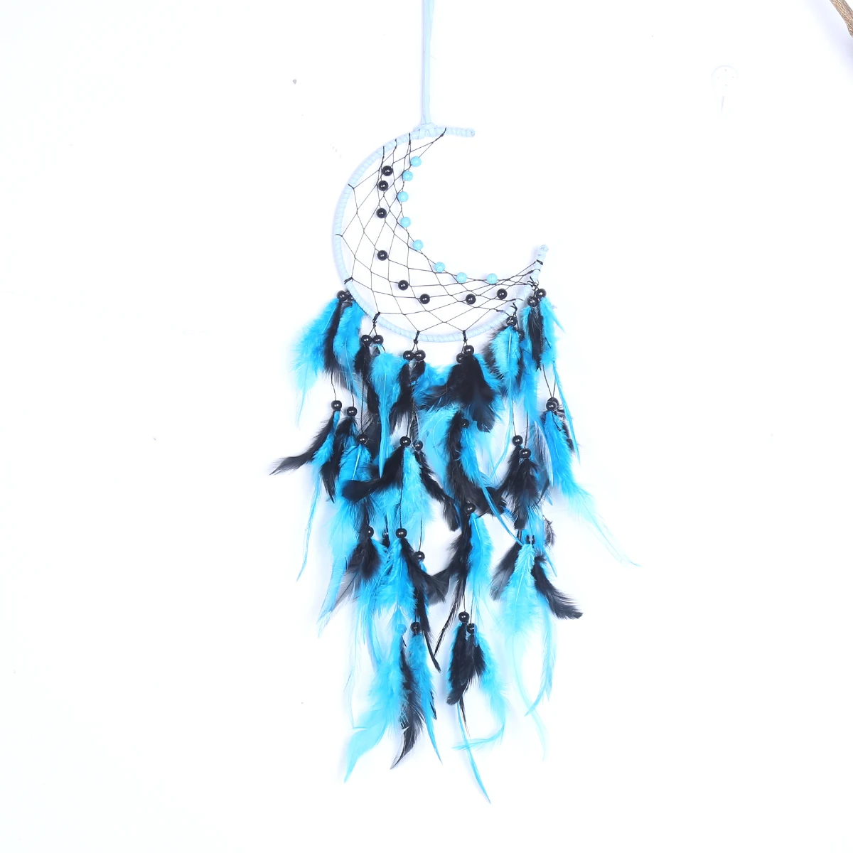 RTS Moon Dream Catcher with LED Light Handmade Dream Catcher Home Decor Accessories Hanging Pendant  Bedroom