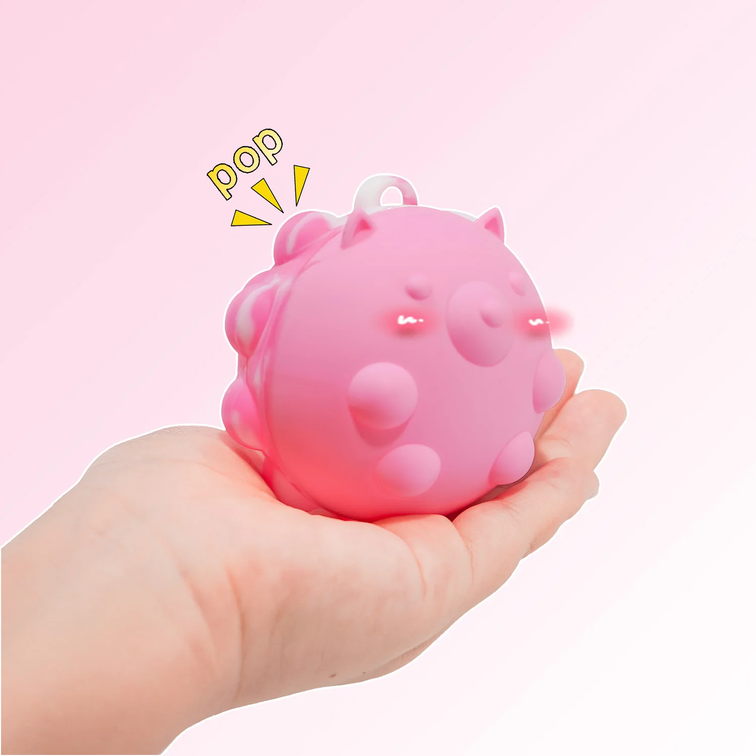 New Color Rainbow 3D Hedgehog Stress Balls Fidget Toy Silicone Popping Push it Bubble Fidget Ball Mesh Squish Stress Relief Ball
