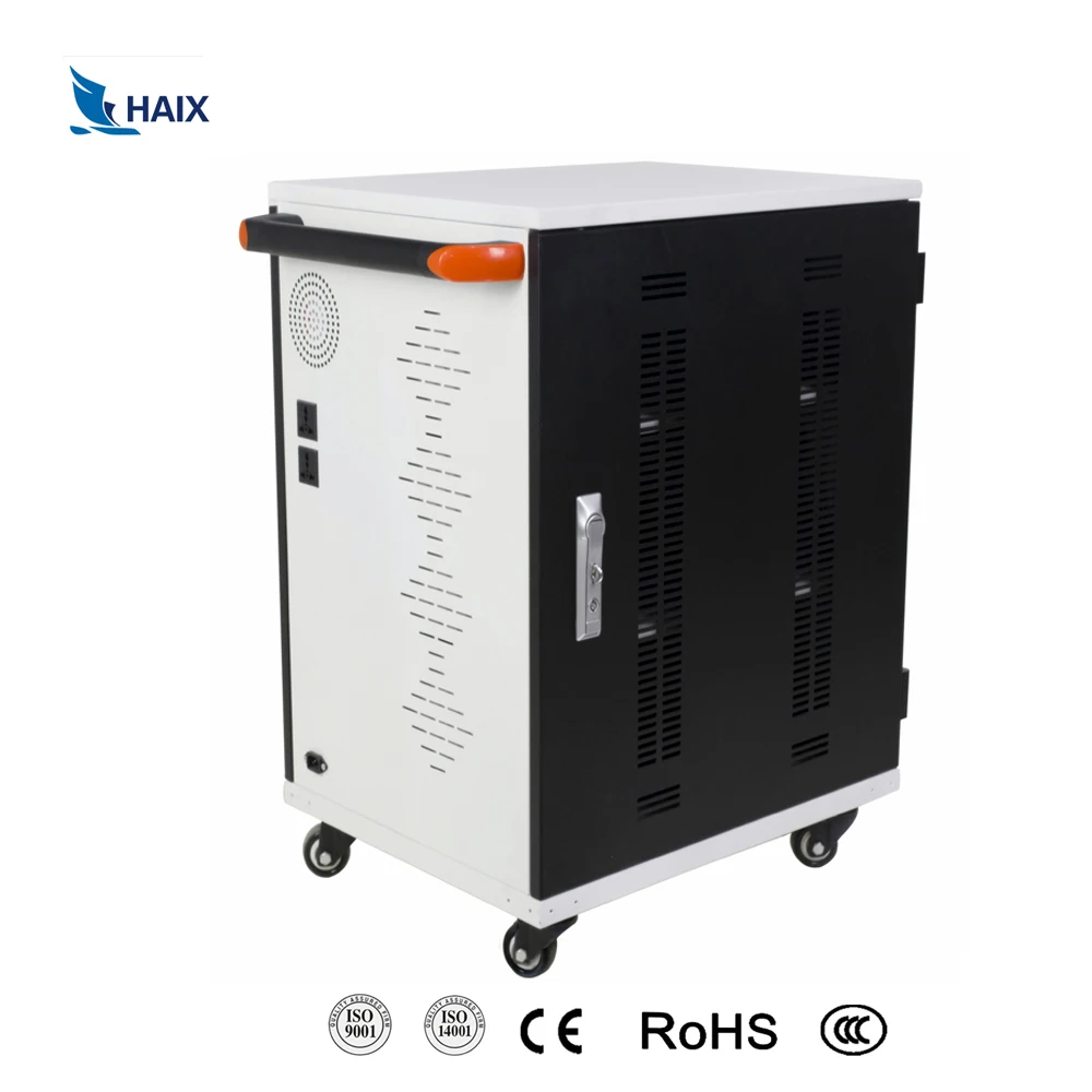 Haix 30 PCs Devices Tablet Charging Station Locker ipad Charging Cart Trolley for Schools