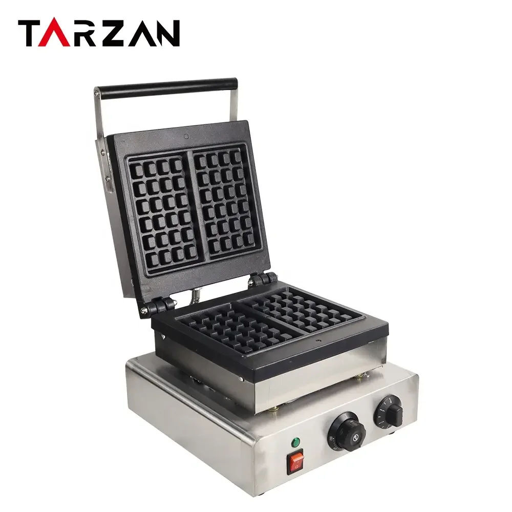 Wholesales Commercial Rectangle Waffle Maker Nonstick Electric Belgian Waffle Maker Machine Snack Machine