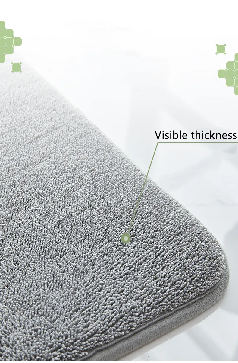  Super Absorbent Water Fast Dry 100% polyester Flooring Rug Non-slip Carpet Bath Play Rubber Door Mat manufacture