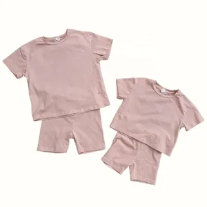 Wholesale High Quality Full Customization Children Clothing 2 Piece Kids Clothes Outfits Boys Summer Clothes Set