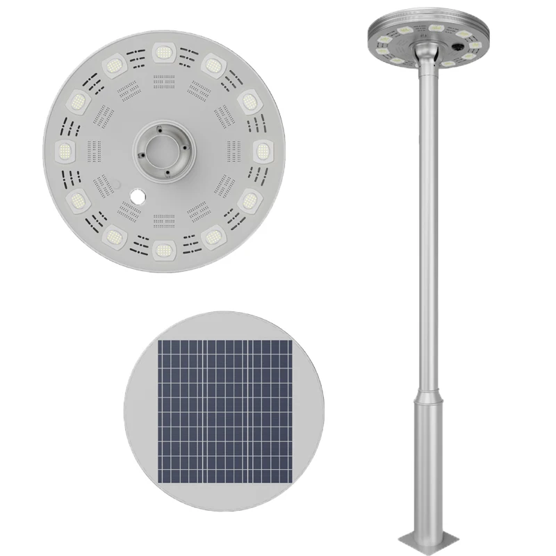 Round Shape Led Solar Street Light All in One Solar Panel Street Light 160w 200w 240w ufo Solar Lights Outdoor