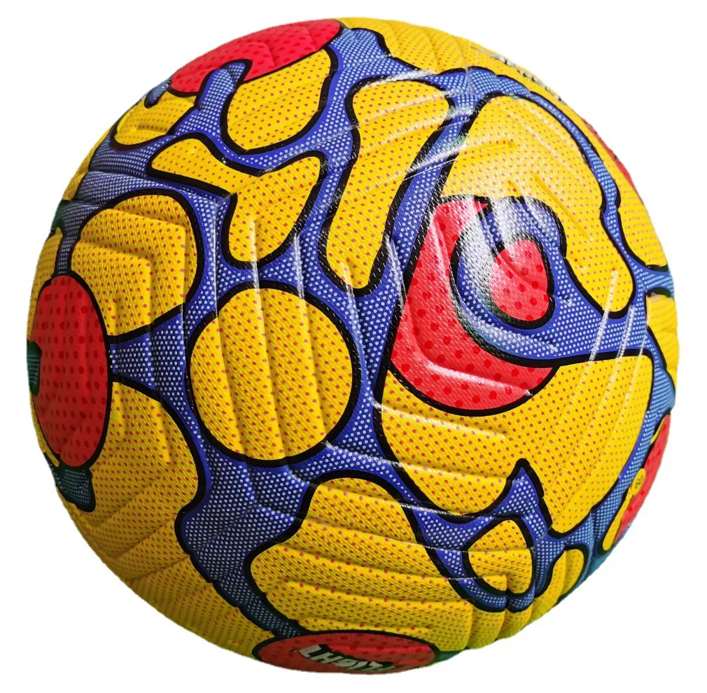 Manufacturers Thermal Bonding Soccer Ball Leather Match Soccer Ball With Logo Bulk Nylon Wound
