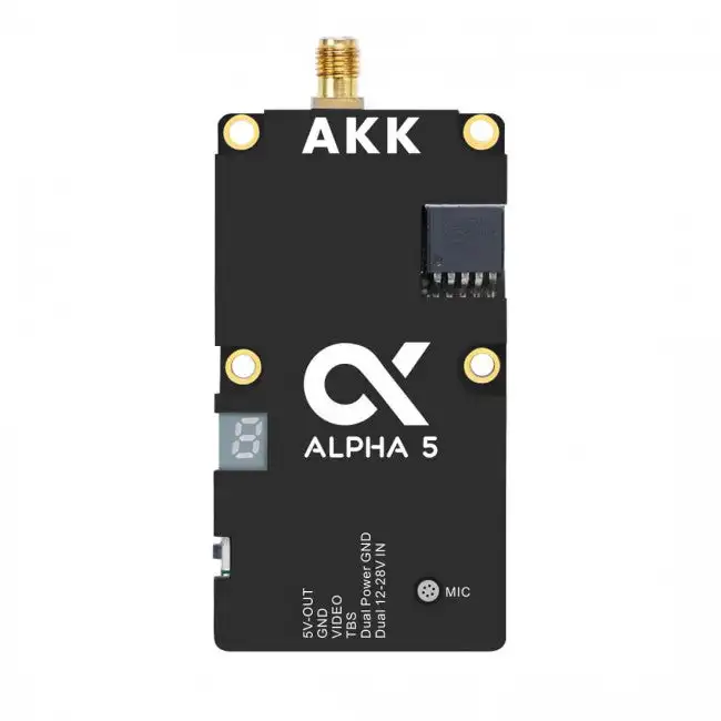 AKK Alpha 16 5.8G 5W Ultra Remote Video Transmission Video Transmitter FPV VTX for Remote Control Drone Metal Material