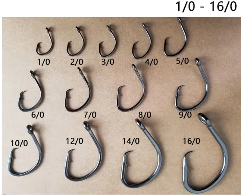 TUNA Hook Top Selling 1/0 to 16/0 High Carbon Jig Fishing Hooks With Barbed  Tunahook for Ami Pesca Mare Inox Anzuelo Por Mayor
