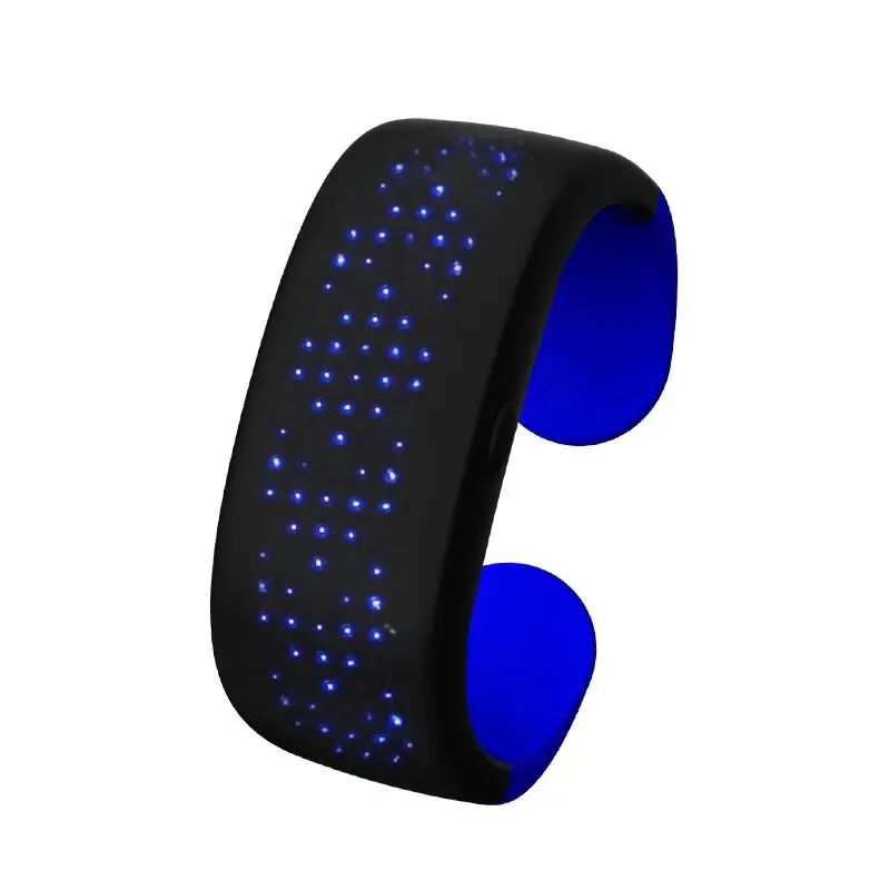 Luminous LED Display Wristband Armband Colorful Dynamic Sports Bracelet for Night Running Riding Christmas Party 140 LED Beads