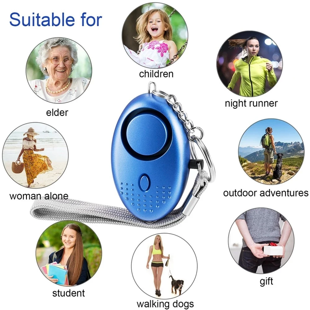 Safe Sound 140db Personal Alarm For Woman Emergency Self Defense Security Alarms Keychain With 8842