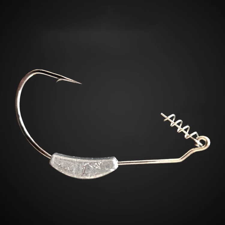 OJYDOIIIY Weighted Swimbait Hooks With Molded Bait Keeper, Equipped With Weedless EWG Worm Fishing Hooks 3/0 1/8oz (15 Pcs