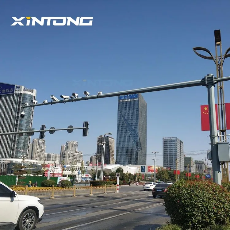 XINTONG Traffic Warning Light Galvanized Post Light Led Street Lamp Poles