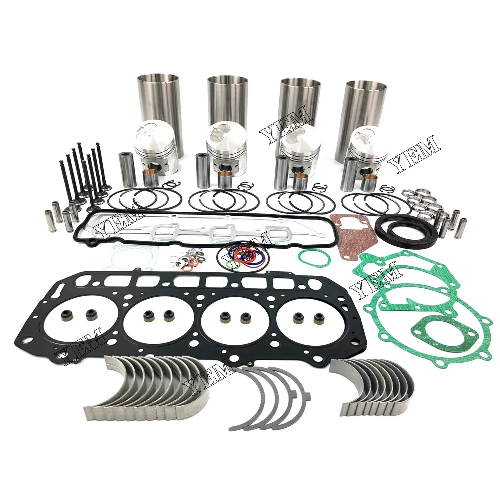 For Yanmar Forklift Engine 4D94E Cylinder Liner Kit With Gasket Set Bearing&Valve Train