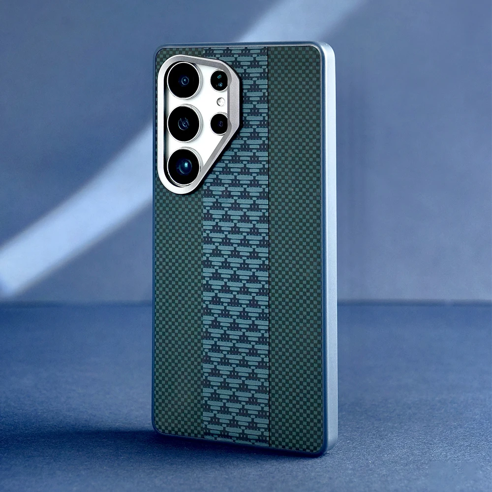 Custom PU Leather Phone Case for Samsung Triangular Pattern Case Cover for iPhone 12 13 14 15 16 17 Pro Max