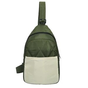 Mini Crossbody Sling Chest Bag Dual Pocket Water Resistant Fanny Pack Running Phone Holder for Men Women Workout Travelling