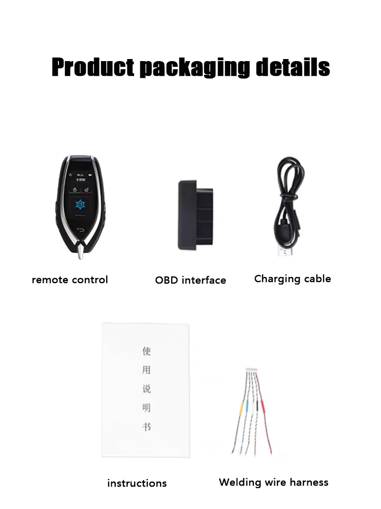 2023 Car Remote Touch LCD Screen Car Smart Key for Start Stop Cars