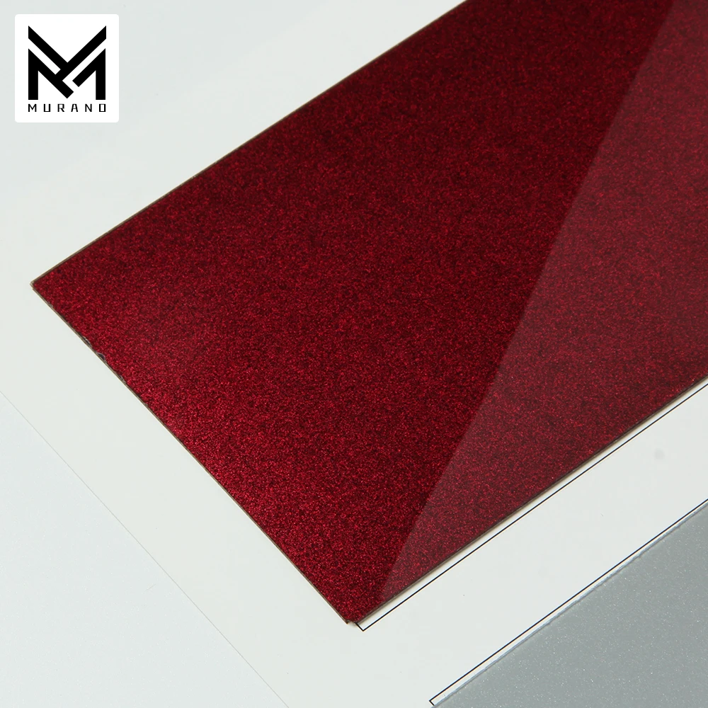High Gloss Red Acrylic Laminate Sheets For Kitchen Doors 0.5mm