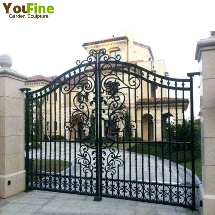 Decorative Wrought Iron Main Gate Designs for Sale
