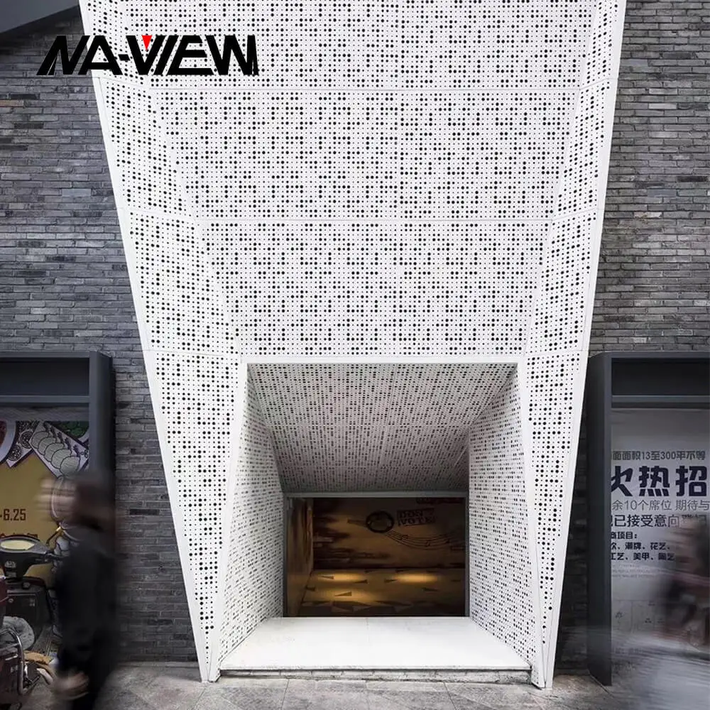 Steel Stainless Steel Decorative Metal Sheets Perforated Patterned Openings Curtain Wall Screen Decoration Welding Available
