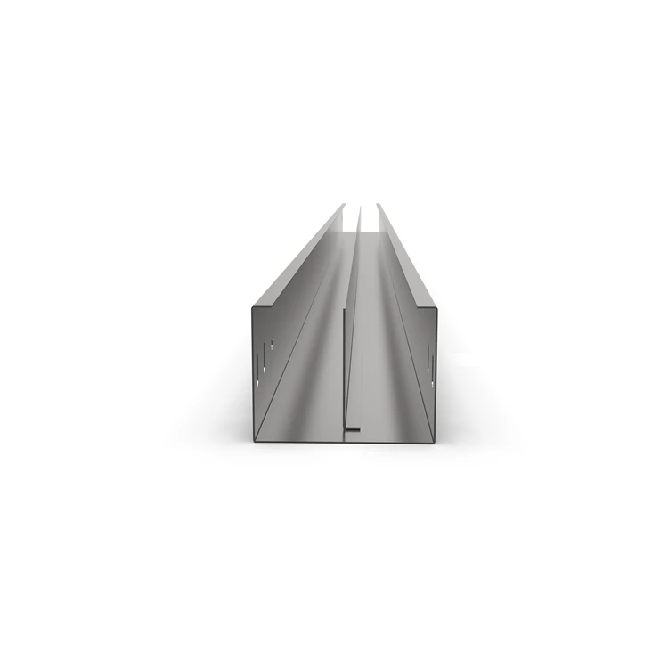 China Galvanized  Channel Type Cable Tray for Wire Laying with Halving Baffle Divider