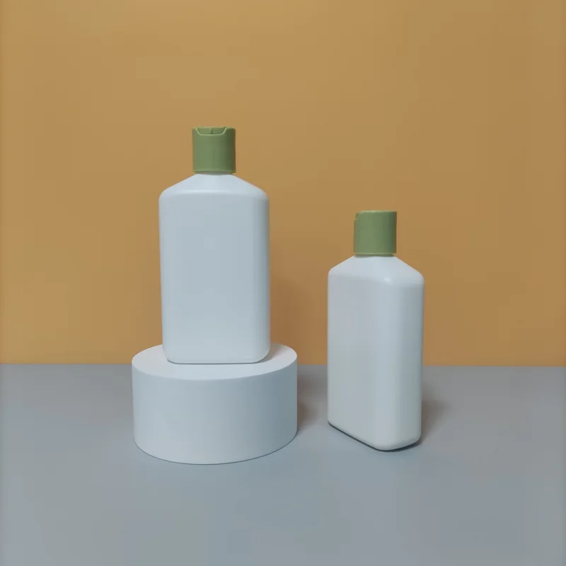 Hdpe Flat Square Rectangle Shape Matte 200Ml Conditioner Lotion Hair Oil Body Wash Shampoo Cosmetic Bottle