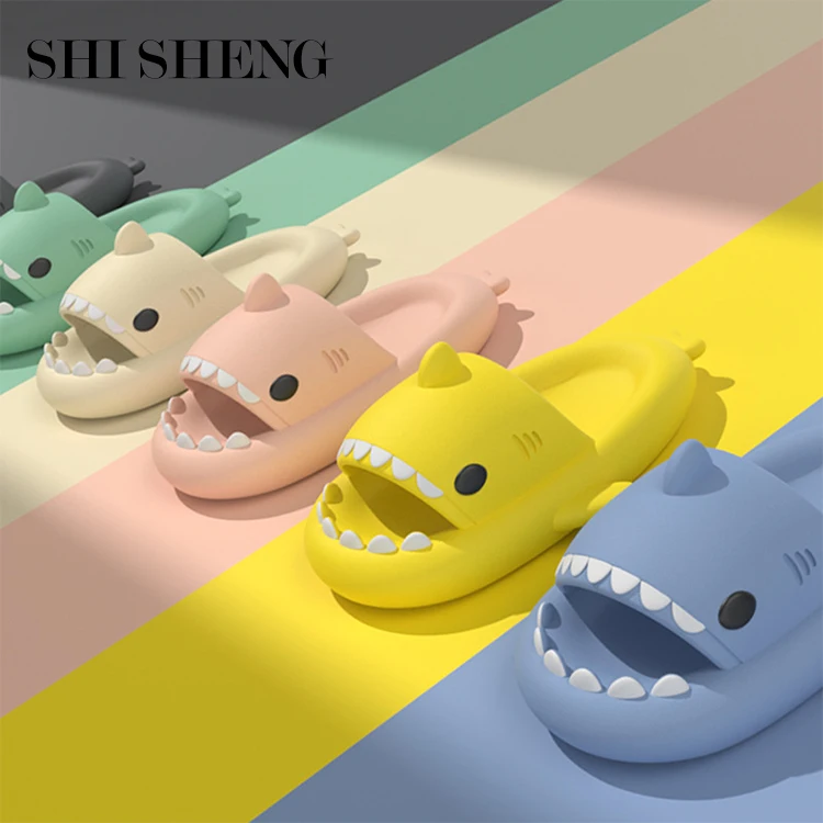 Shi Sheng Summer Anti-slip Open Toe Slides Lightweight Sole Sandals Casual  Beach Shoes Cute Shark Slippers For Women Men - Buy 2022 Summer Cute Shark  Slippers For Women Men,Shower Anti-slip Novelty Open