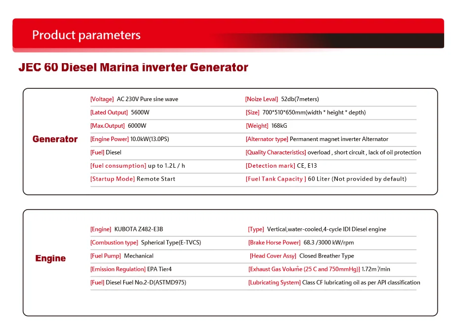 Compact size Inverter Technology marine silent soundproof types diesel generators set with Kubota engine 6kw