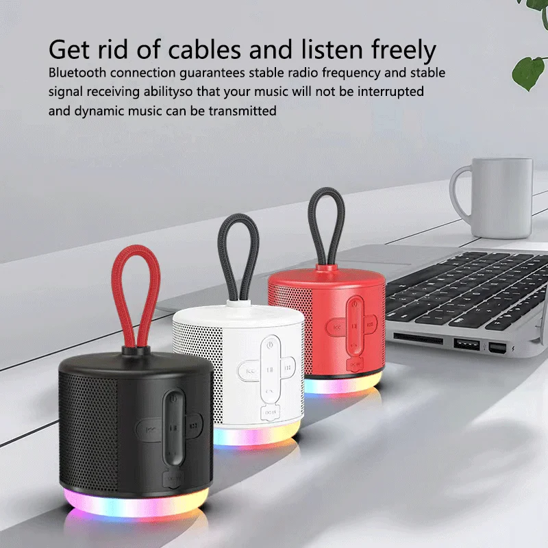 Беспроводной сабвуфер с объемным звуком водонепроницаемый портативный мини-динамик поддержкой tf-карты для