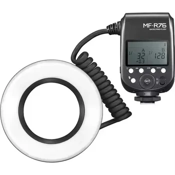 Godox MF-R76 5000K Macro LED Ring Light Macro Speedlite Flash Light for DSLR Camera