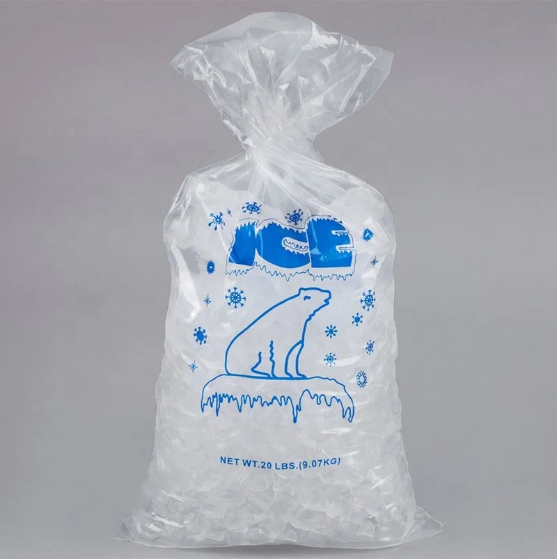 Bolsa de cubitos de hielo de plástico de grado alimenticio, libras, 10  libras, bolsas de cubitos de hielo personalizadas