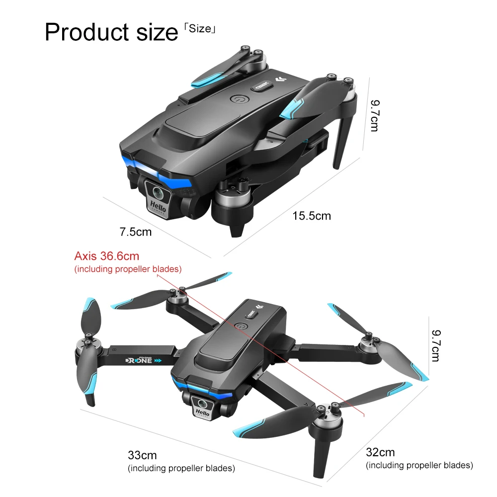 F208 Drones Intelligent Obstacle Avoidance 4K Quadcopters