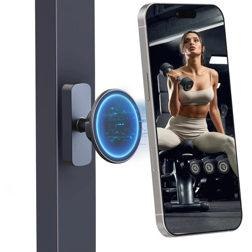 New Arrivals Double Sided Magnet Golf Cart Magnetic Desktop Stand Portable Cell Phone Mount Gym Magnetic Phone Holder for Gym