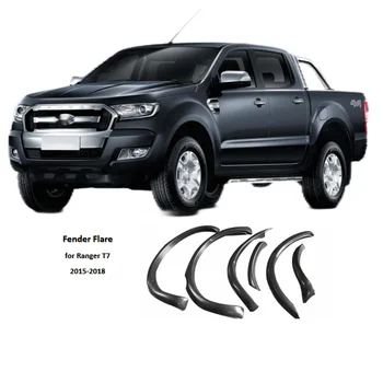 Pickup Trucks Car Accessories ABS injection Flare Wheel Arch Fender Flares for Ford Ranger T7 2015 to 2018