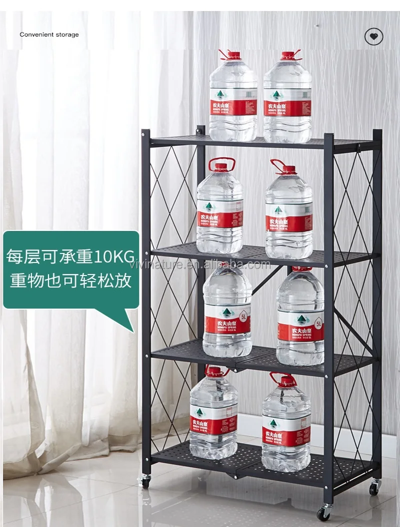 Heavy Duty Folding Metal Storage Shelf With Wheels Buy Folding Metal