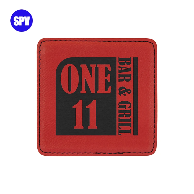 10x10cm Laser Engraving Square Coaster, Leatherette Laserable Blanks