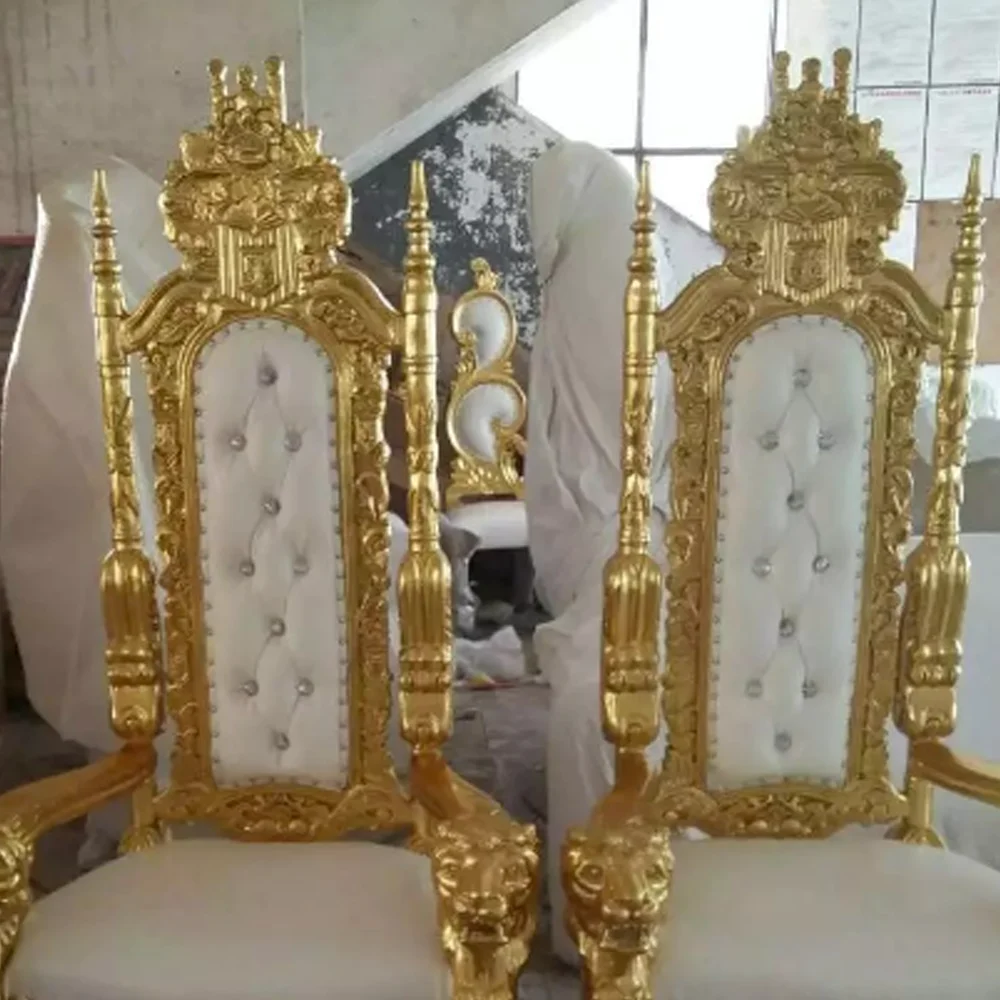 King And Queen High Back Cheaper Sliver Throne Chairs Bjflamingo