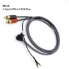 Black   F-Type 5-PIN to 2 RCA Plug