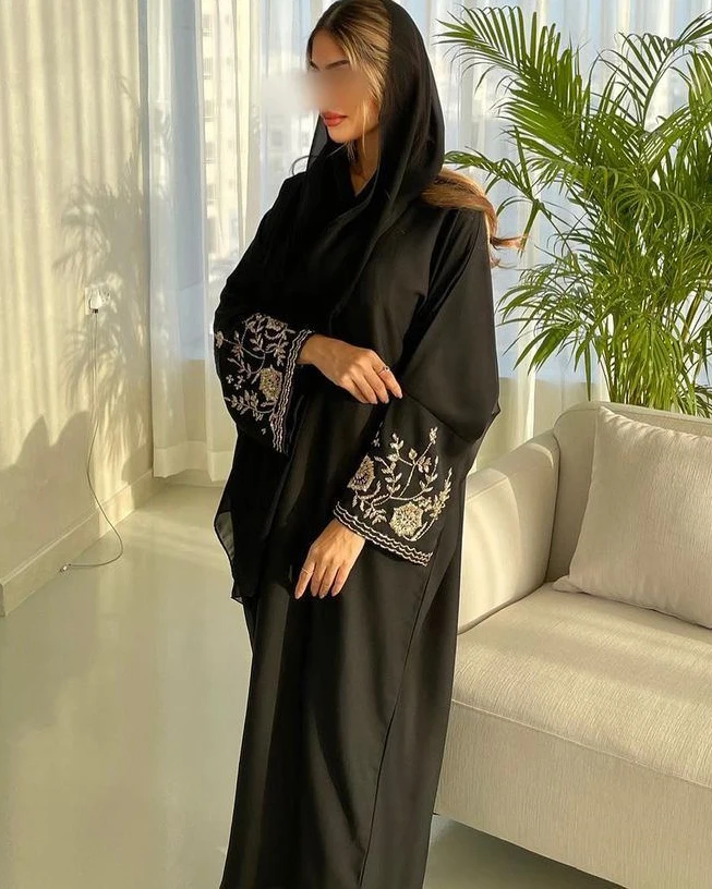 Custom High Quality Ramadan Black Abayah Luxury Islamic Dubai Muslim ...