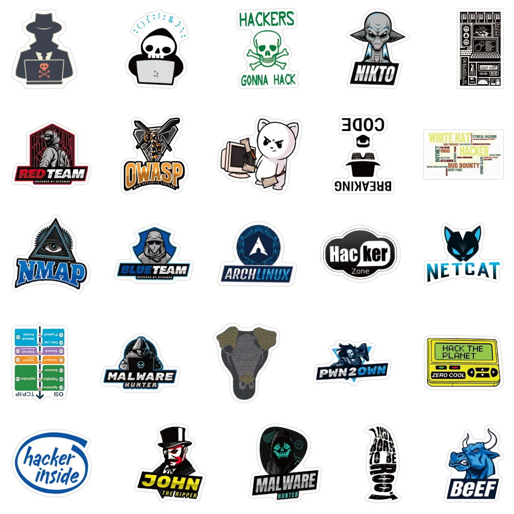 50 Pieces of Programming Geek Hacker Development Language JAVA Stickers Laptop Water Bottle Luggage Skateboard Waterproof DIY St