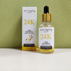 Private Label Skin Care Essence Liquid Whitening Anti Aging Facial Serum Face 24k Nano Gold Serum