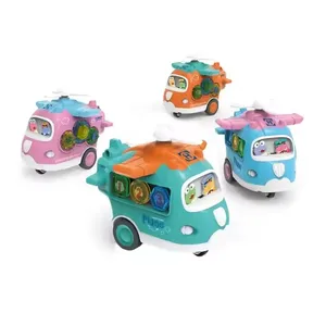 ITTL High Quality Mini Cartoon Inertia Car Toys Durable Plastic Play Set Colorful PDQ Package Fun Friction Toy Vehicle 2-4 Years