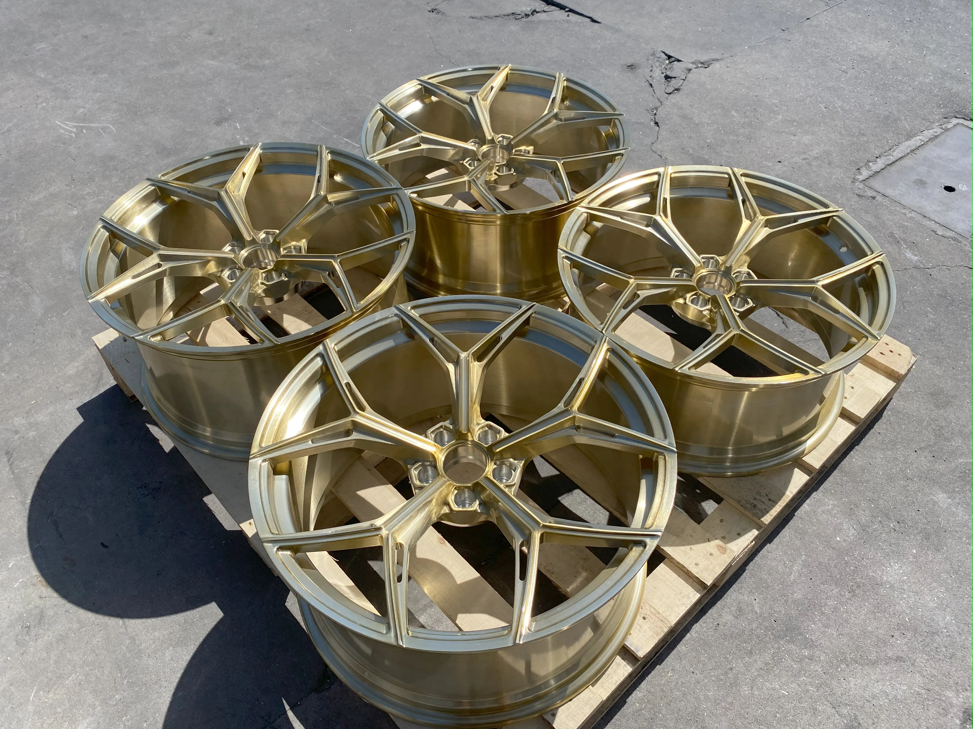 GVICHN brushed gold finished custom forged wheels 16 - 26 inch aluminum alloy rims 5x112 5x114.3 5x120 wheel hub