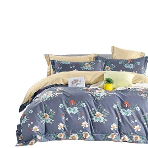 KOSMOS Twin Size Hotel Sheet Set Wholesale Printed Super Soft Hand Feeling Bed Sheet