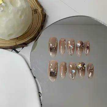 Newest style 10pcs nail art tips pretty handmade press on nails removable