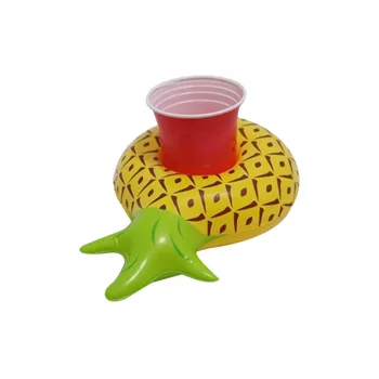 Factory price Customized Pvc Inflatable pineapple Beach Drink Cup Holder