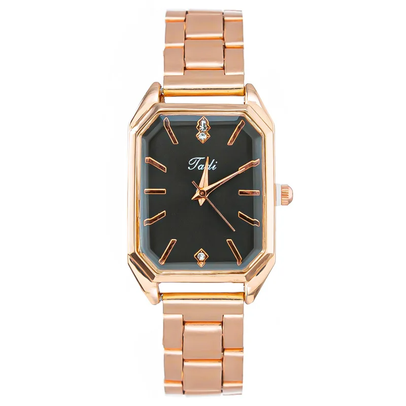 Popular Fashion Square Watch Diamond Steel Band Quartz Watch