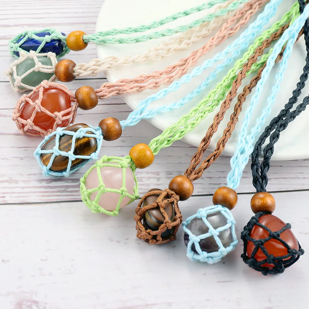 macrame pouch necklace diy