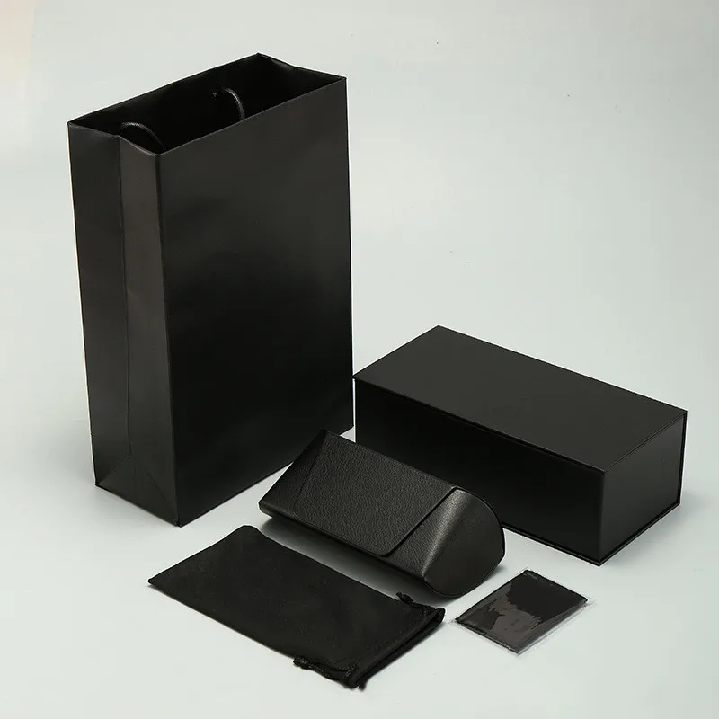 Clear Glasses Case Dita Hard Leather Sunglasses Case With Cleaning Cloth & Box - Black Sunglasses Protective Case - Foto 7