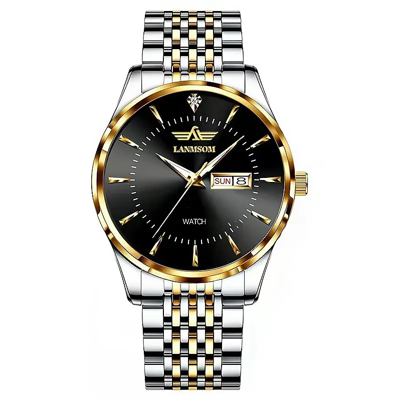 SEIKO 2010 44mm 4T53-00A0/ 2-TONE QUARTZ CHRONOGRAPH WATCH W